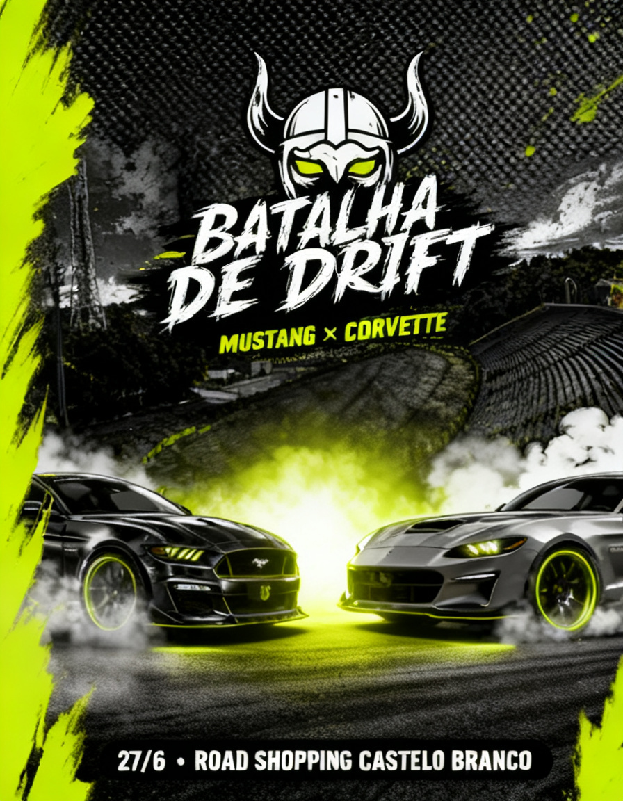 Poster Batalha de Drift gerado por IA